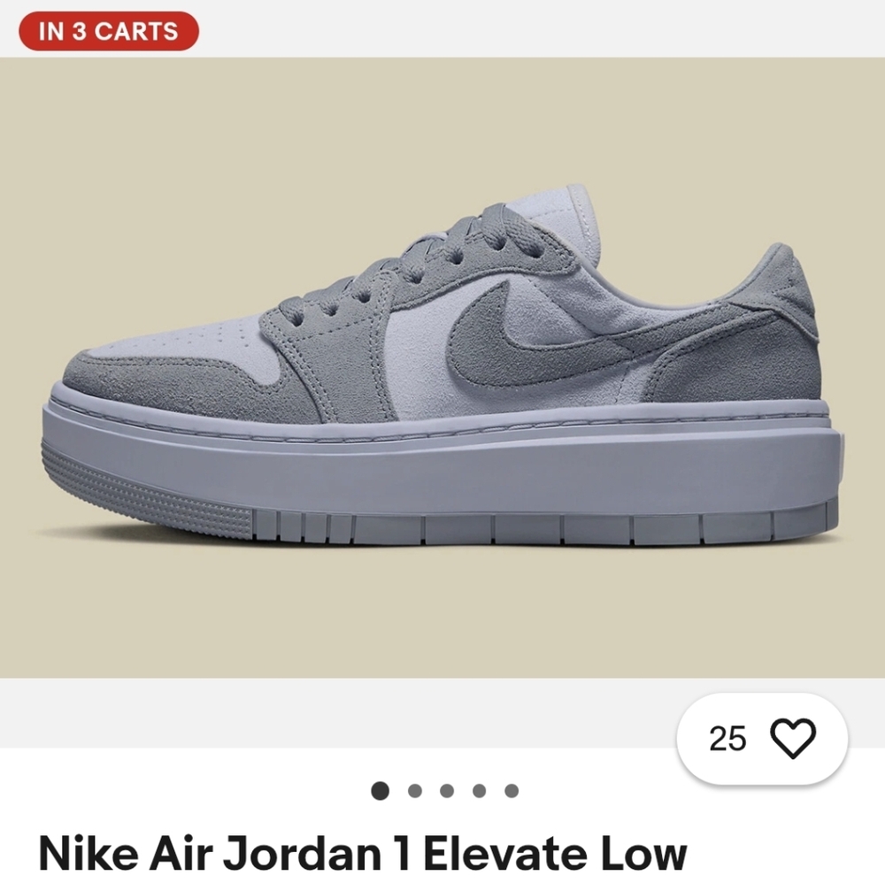 Nike Air Jordan ELEVATE 1 LOW Women's Sneakers in Light Purple and Gray